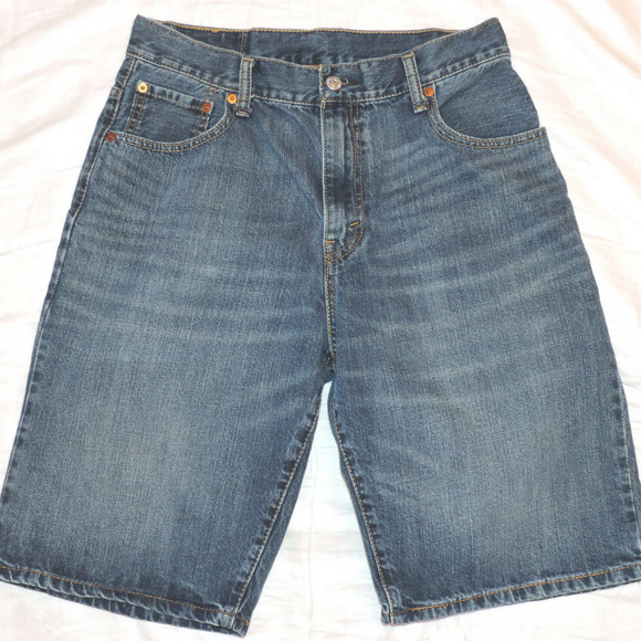 Men’s Levi’s 569 Loose Straight Turquoise Blue Denim Jean Shorts New w// Tags